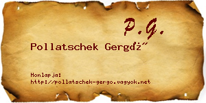 Pollatschek Gergő névjegykártya